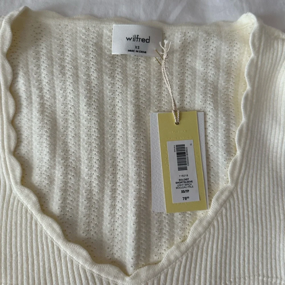 NWT Aritzia Wilfred Soloist shortsleeve sweater - Picture 2 of 3